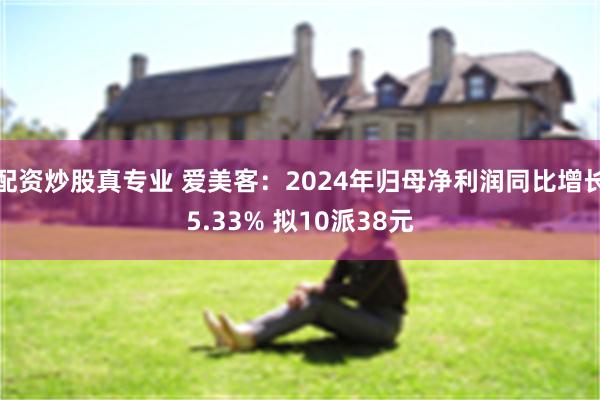 配资炒股真专业 爱美客：2024年归母净利润同比增长5.33% 拟10派38元