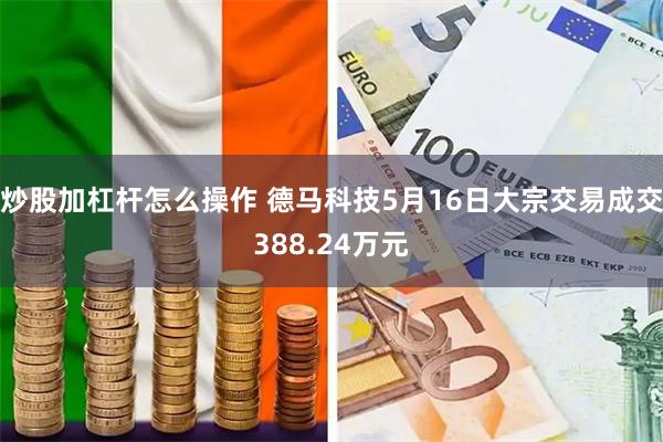 炒股加杠杆怎么操作 德马科技5月16日大宗交易成交388.24万元