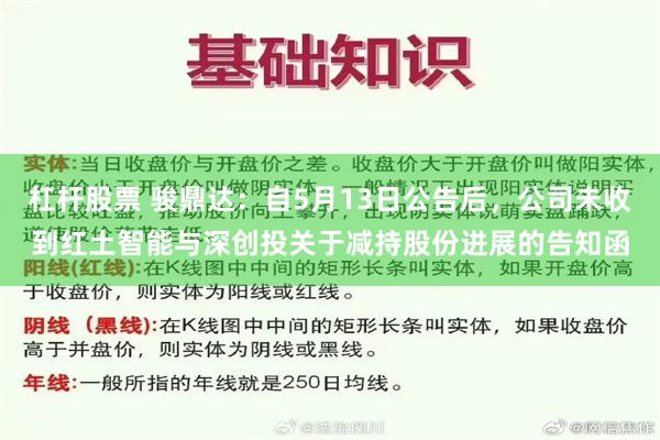 杠杆股票 骏鼎达：自5月13日公告后，公司未收到红土智能与深创投关于减持股份进展的告知函