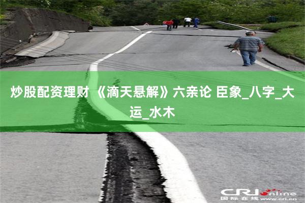 炒股配资理财 《滴天悬解》六亲论 臣象_八字_大运_水木